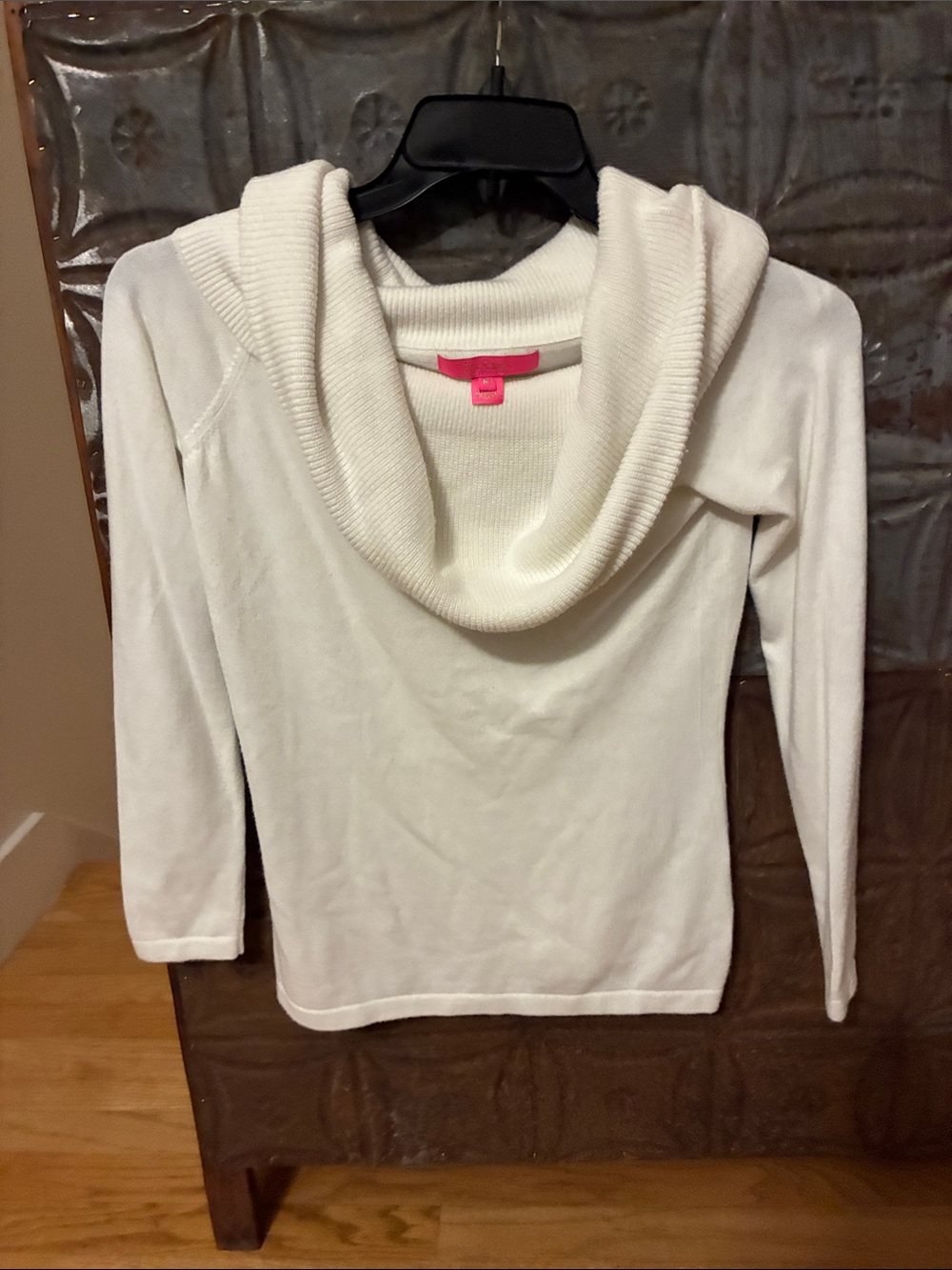 Lilly Pulitzer Women’s White Cowl Neck Sweater